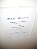 Stanford, Special Seminar